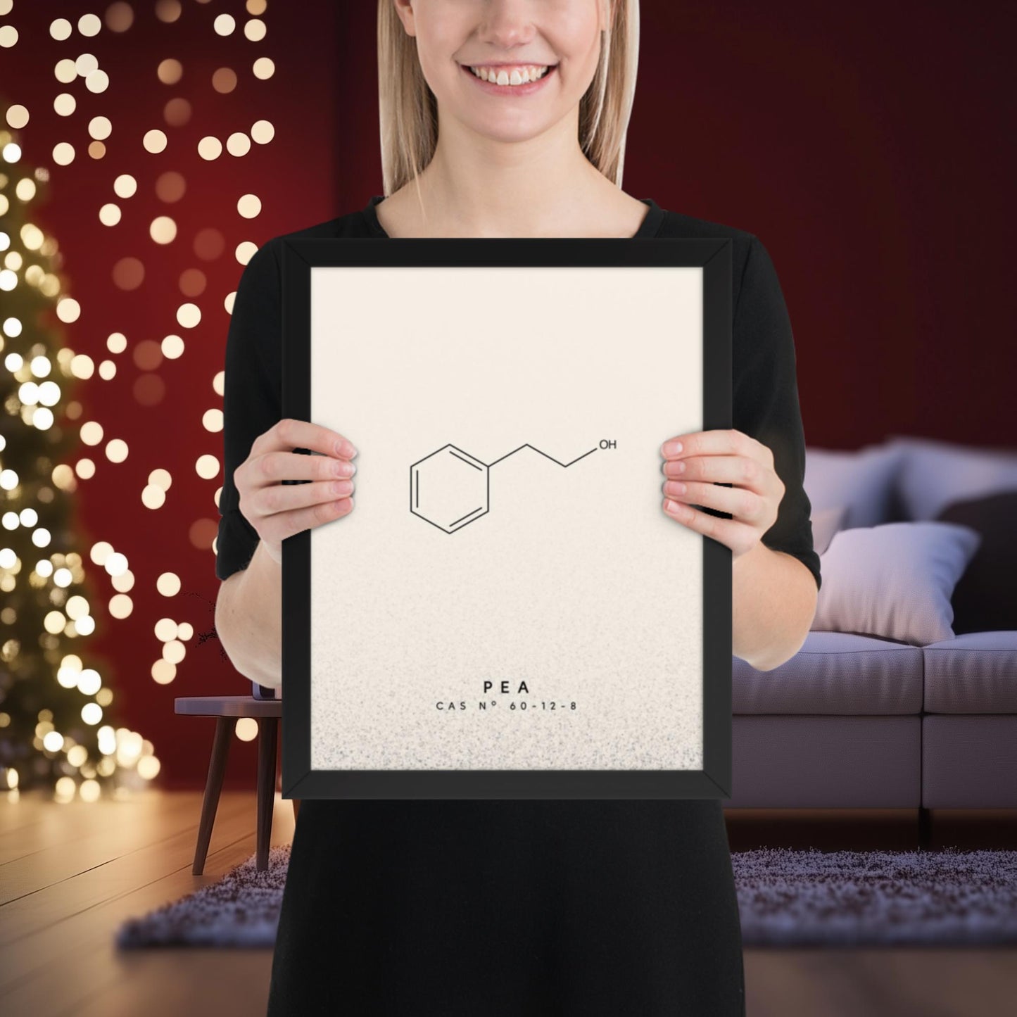 PEA (Phenylethyl Alcohol) Molecule Print