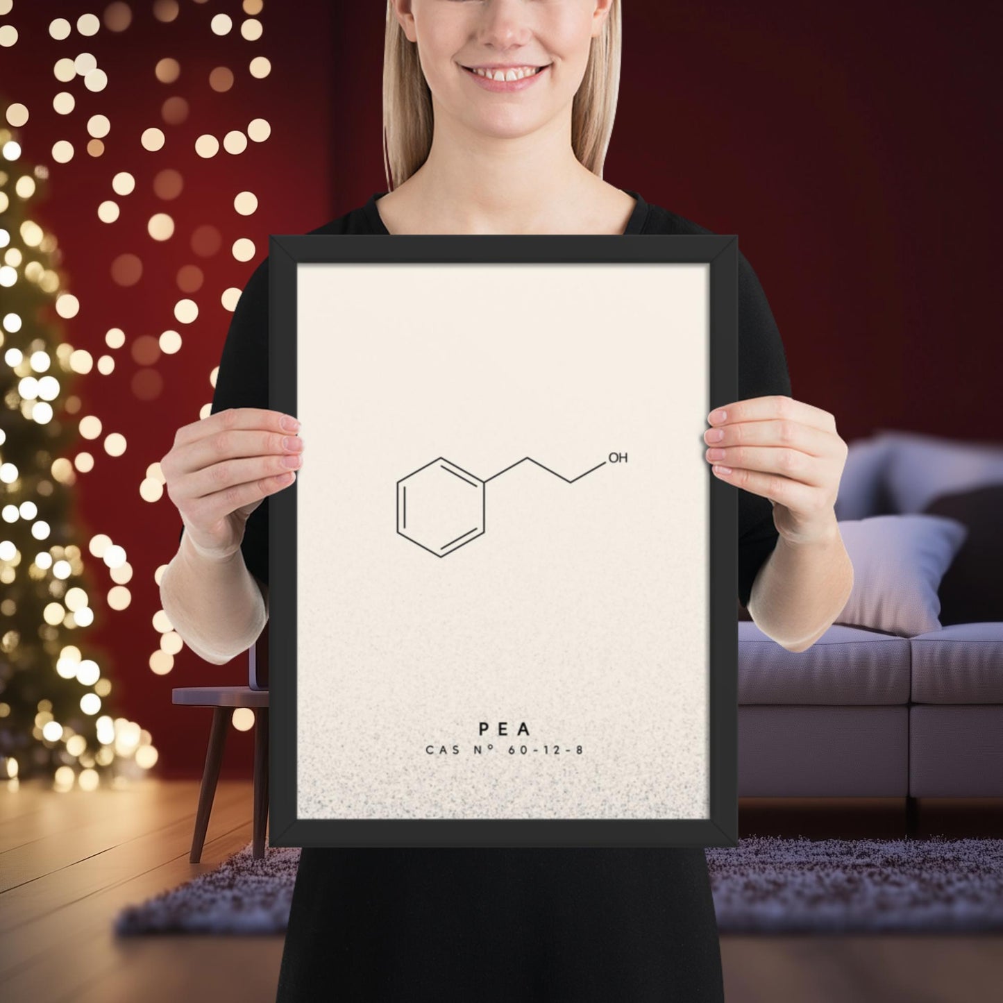 PEA (Phenylethyl Alcohol) Molecule Print