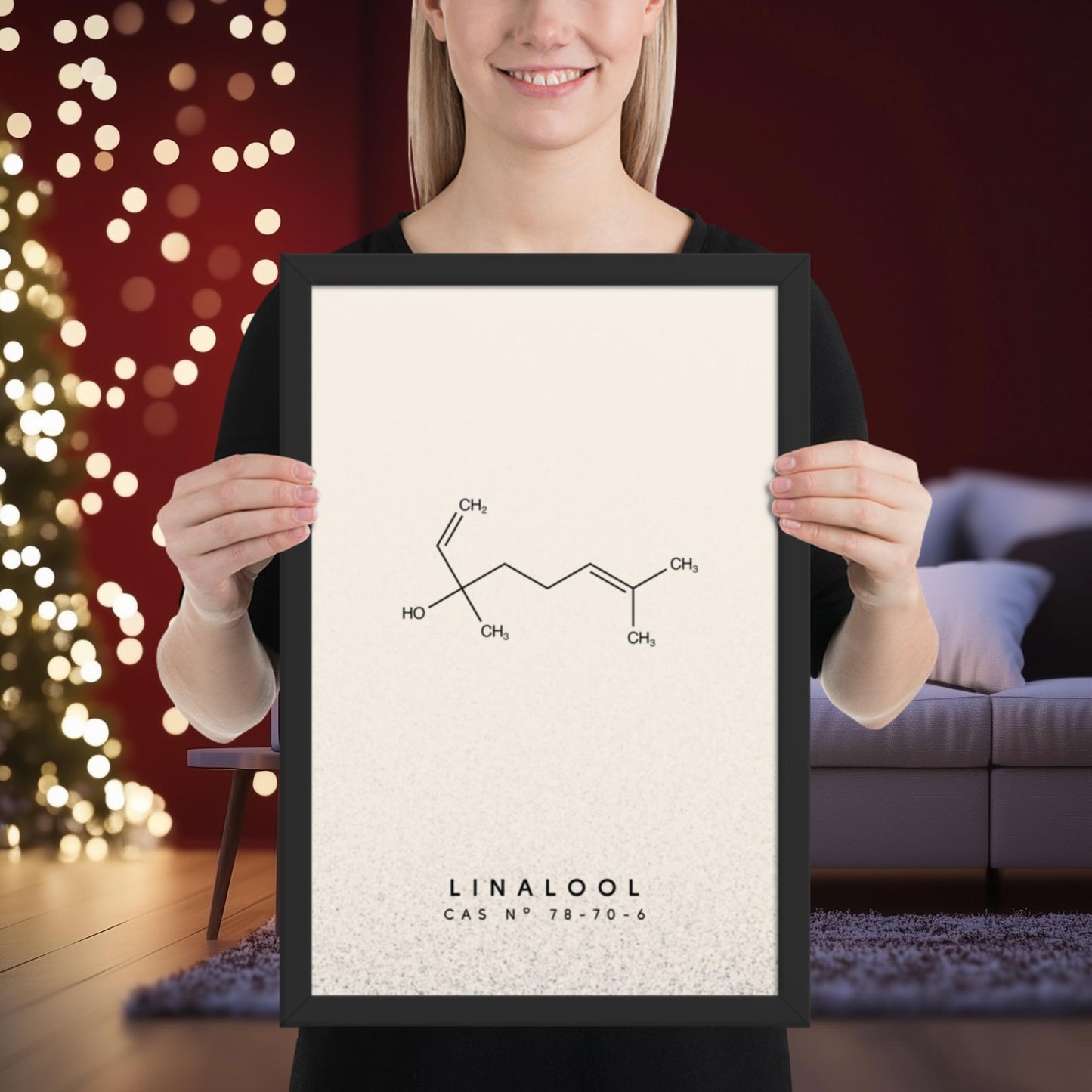 Linalool Molecule Print