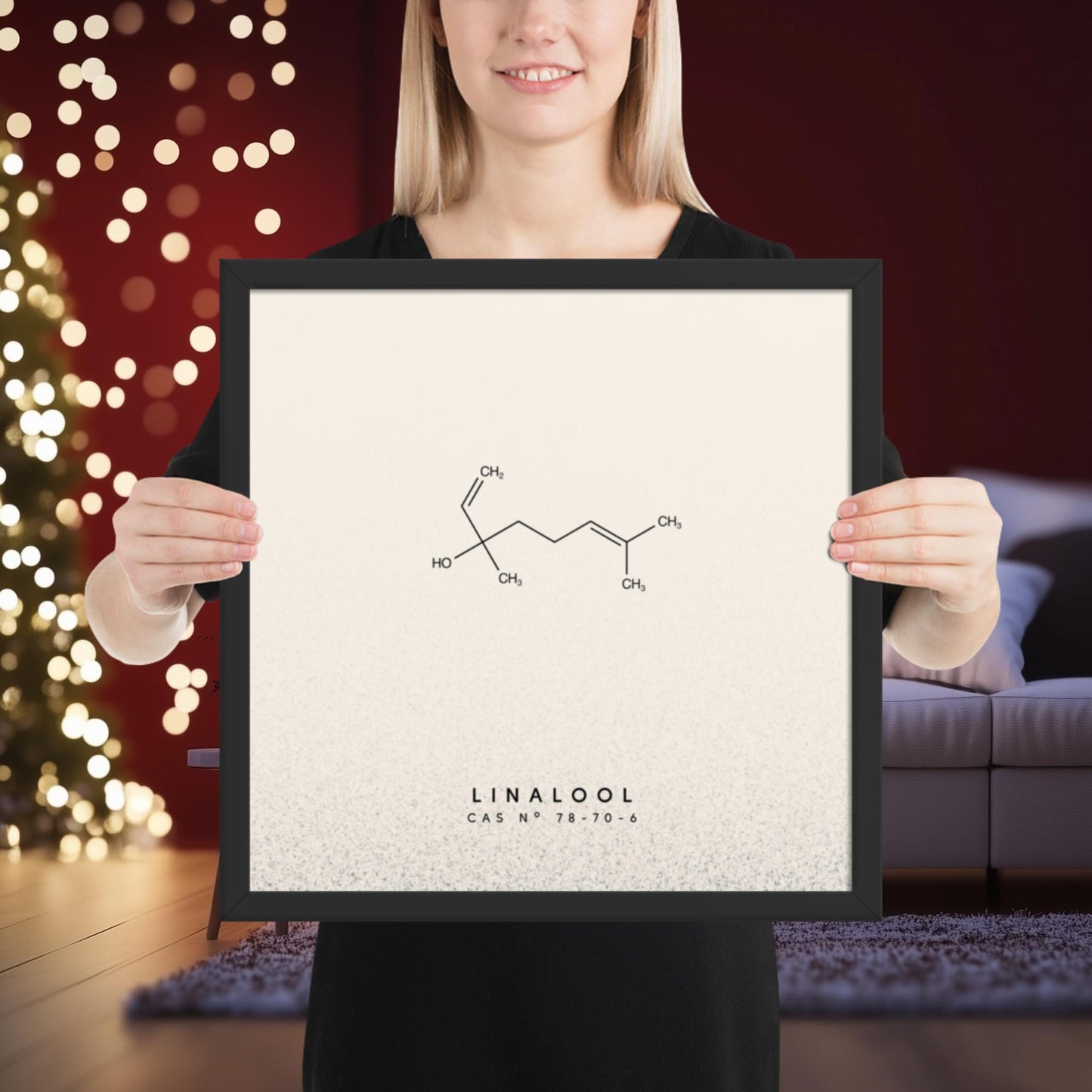 Linalool Molecule Print