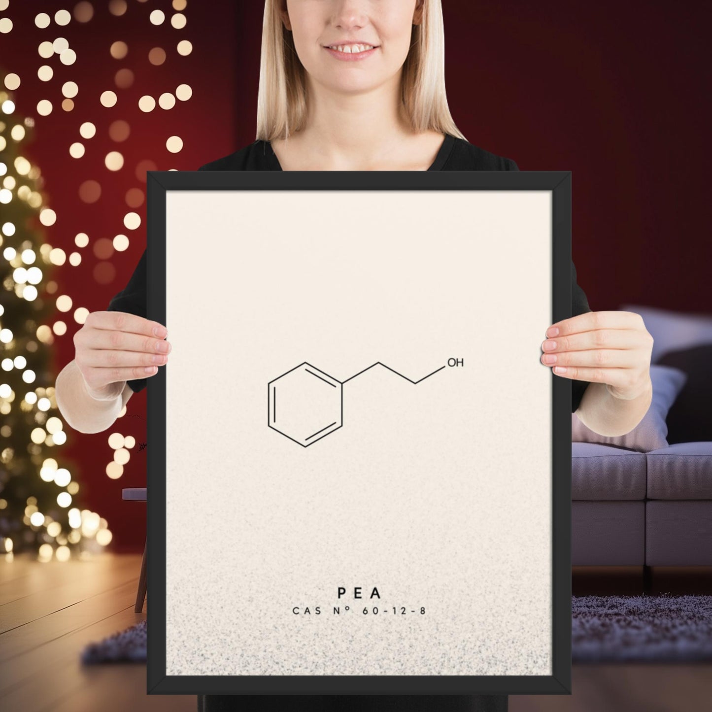 PEA (Phenylethyl Alcohol) Molecule Print