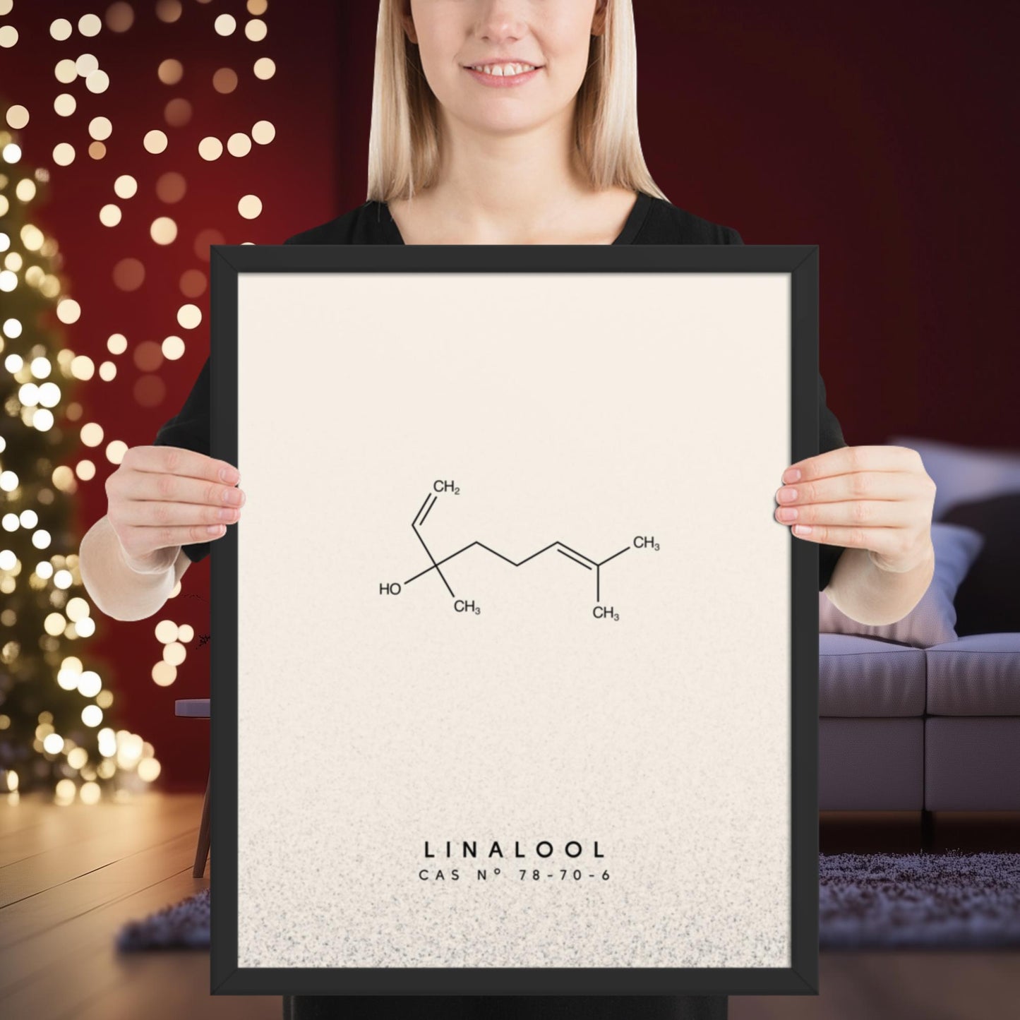 Linalool Molecule Print