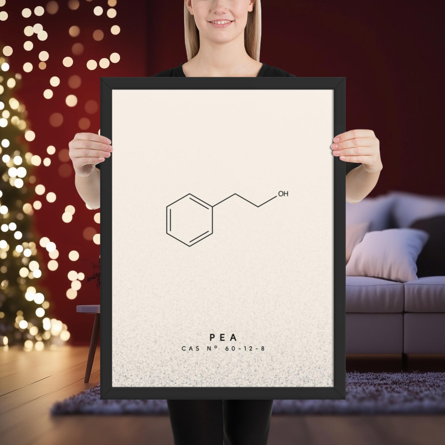 PEA (Phenylethyl Alcohol) Molecule Print