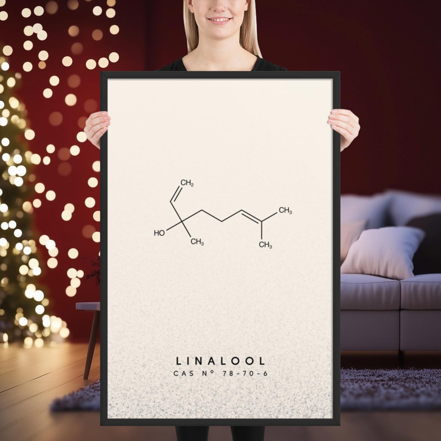 Linalool Molecule Print