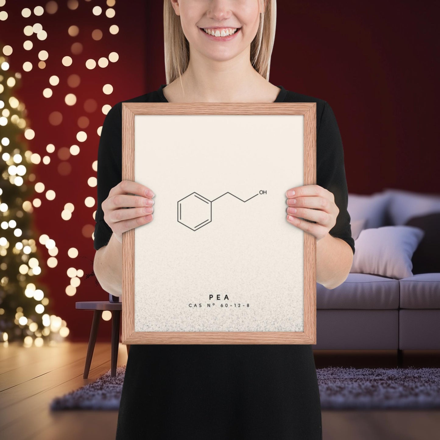 PEA (Phenylethyl Alcohol) Molecule Print