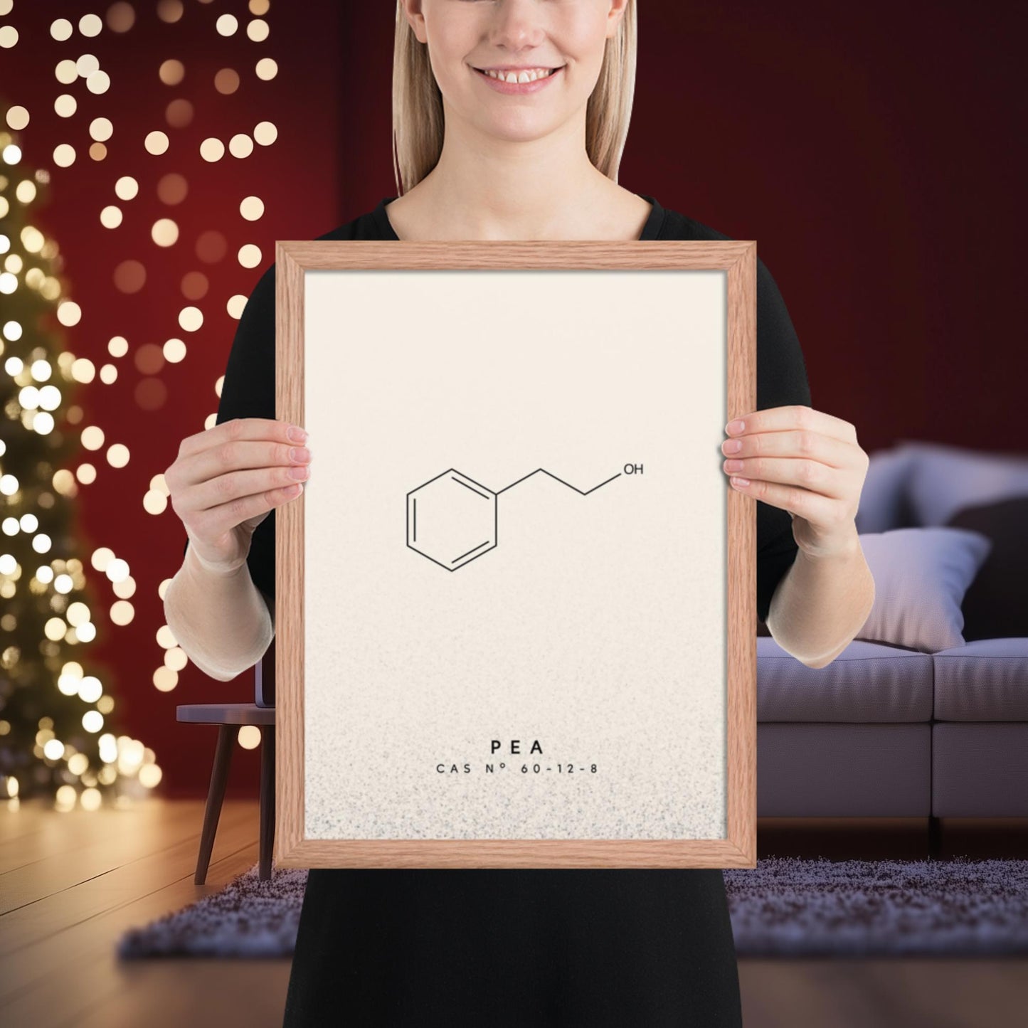 PEA (Phenylethyl Alcohol) Molecule Print