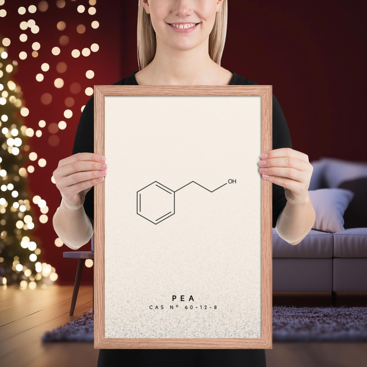 PEA (Phenylethyl Alcohol) Molecule Print