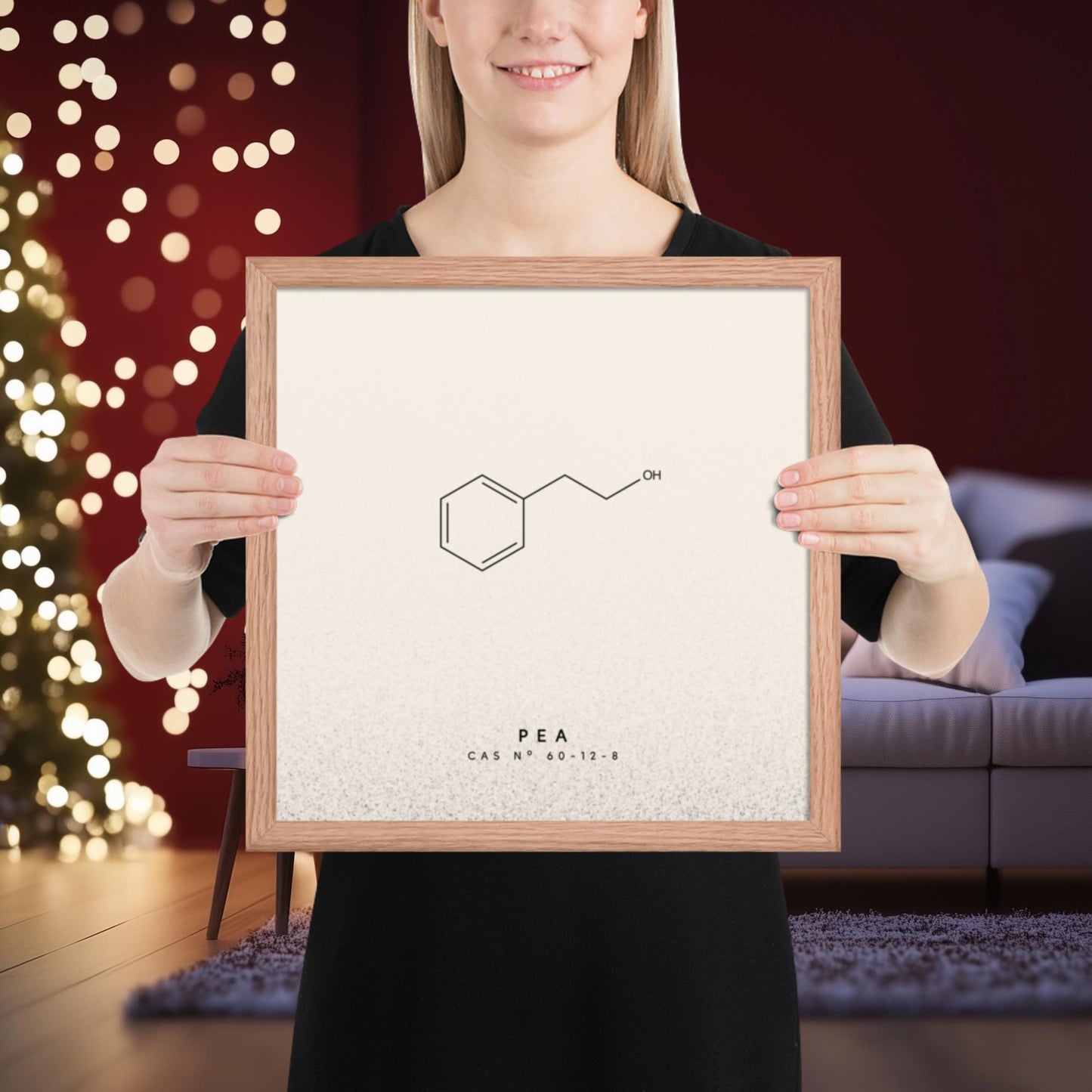 PEA (Phenylethyl Alcohol) Molecule Print