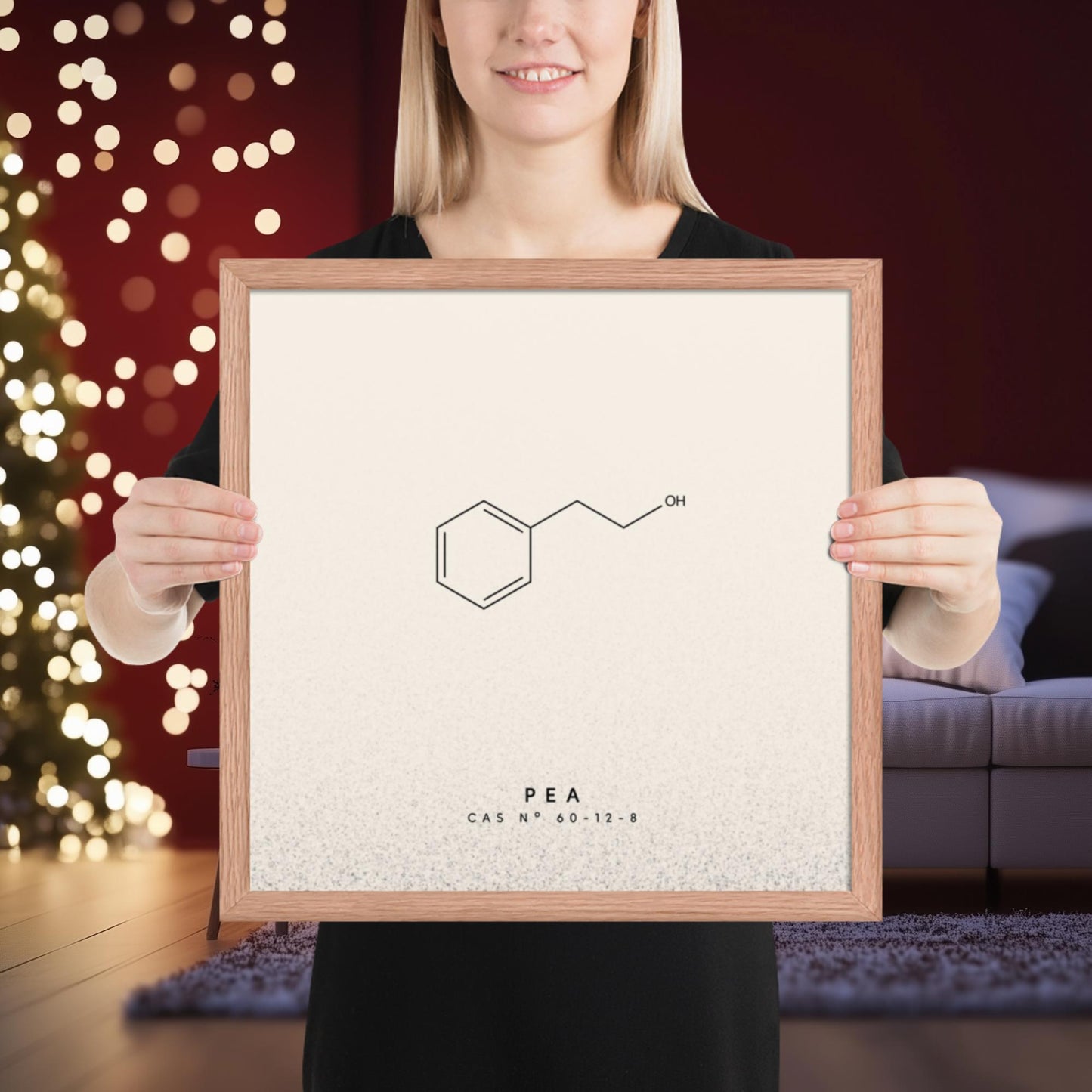 PEA (Phenylethyl Alcohol) Molecule Print