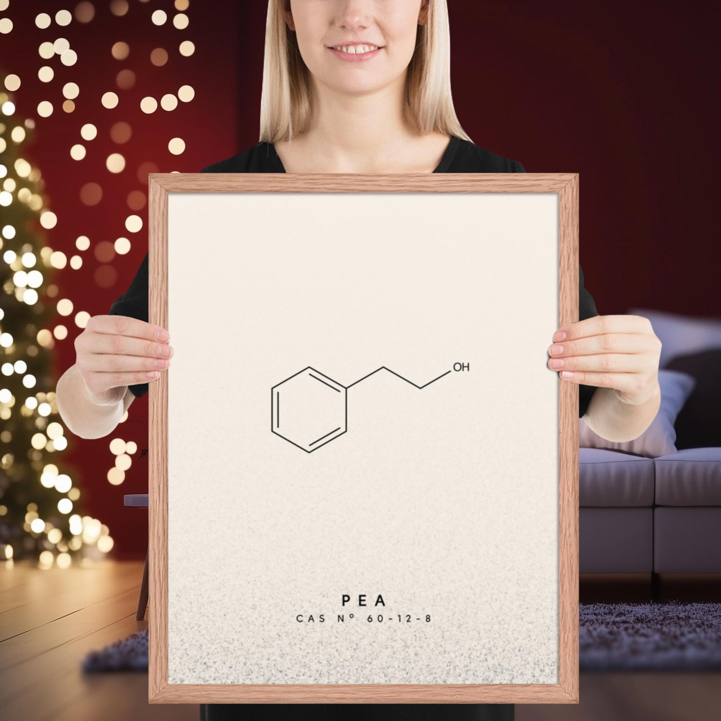 PEA (Phenylethyl Alcohol) Molecule Print