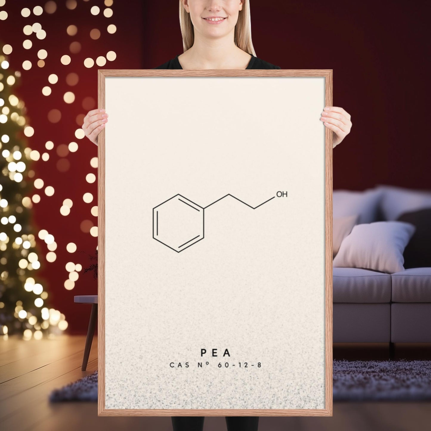 PEA (Phenylethyl Alcohol) Molecule Print