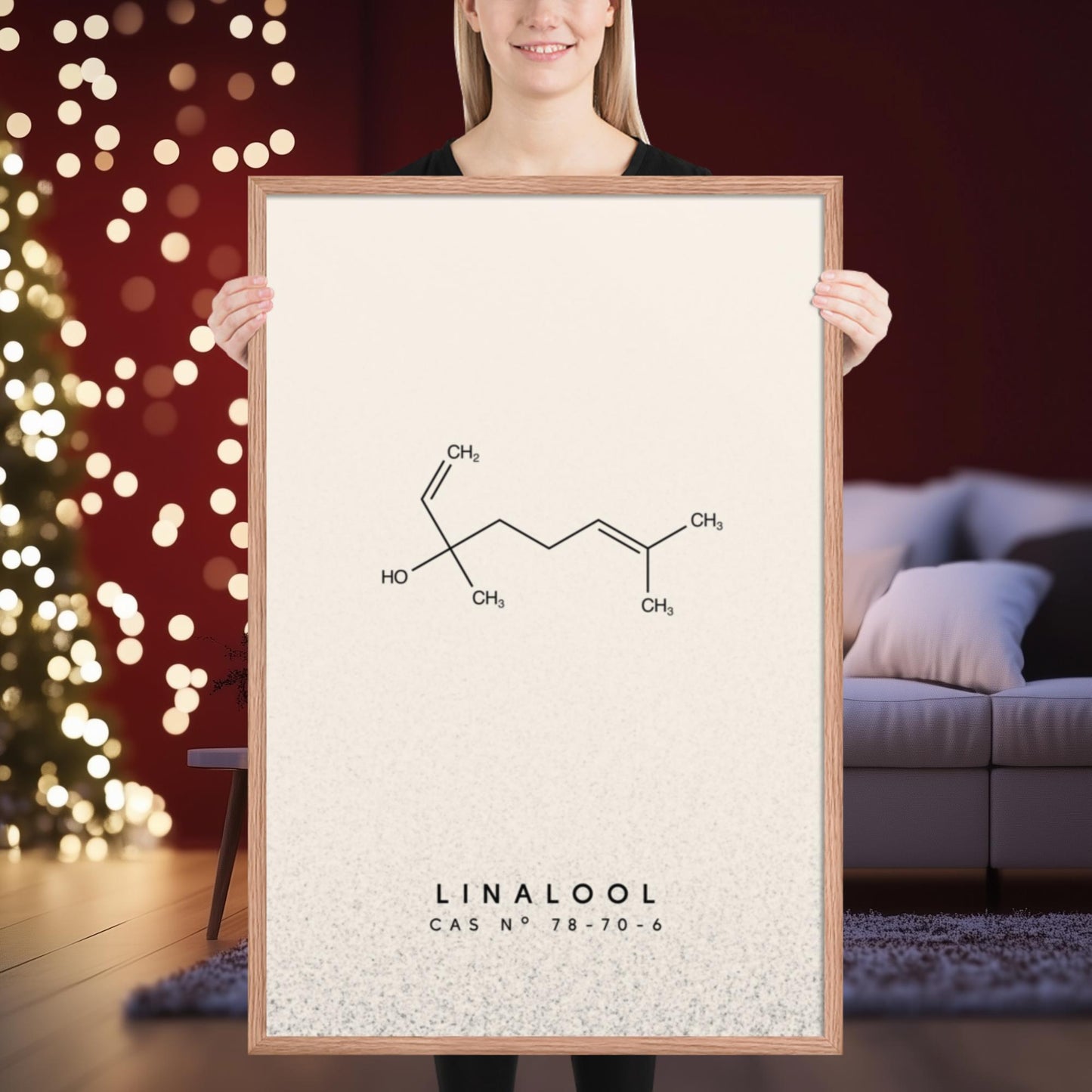 Linalool Molecule Print