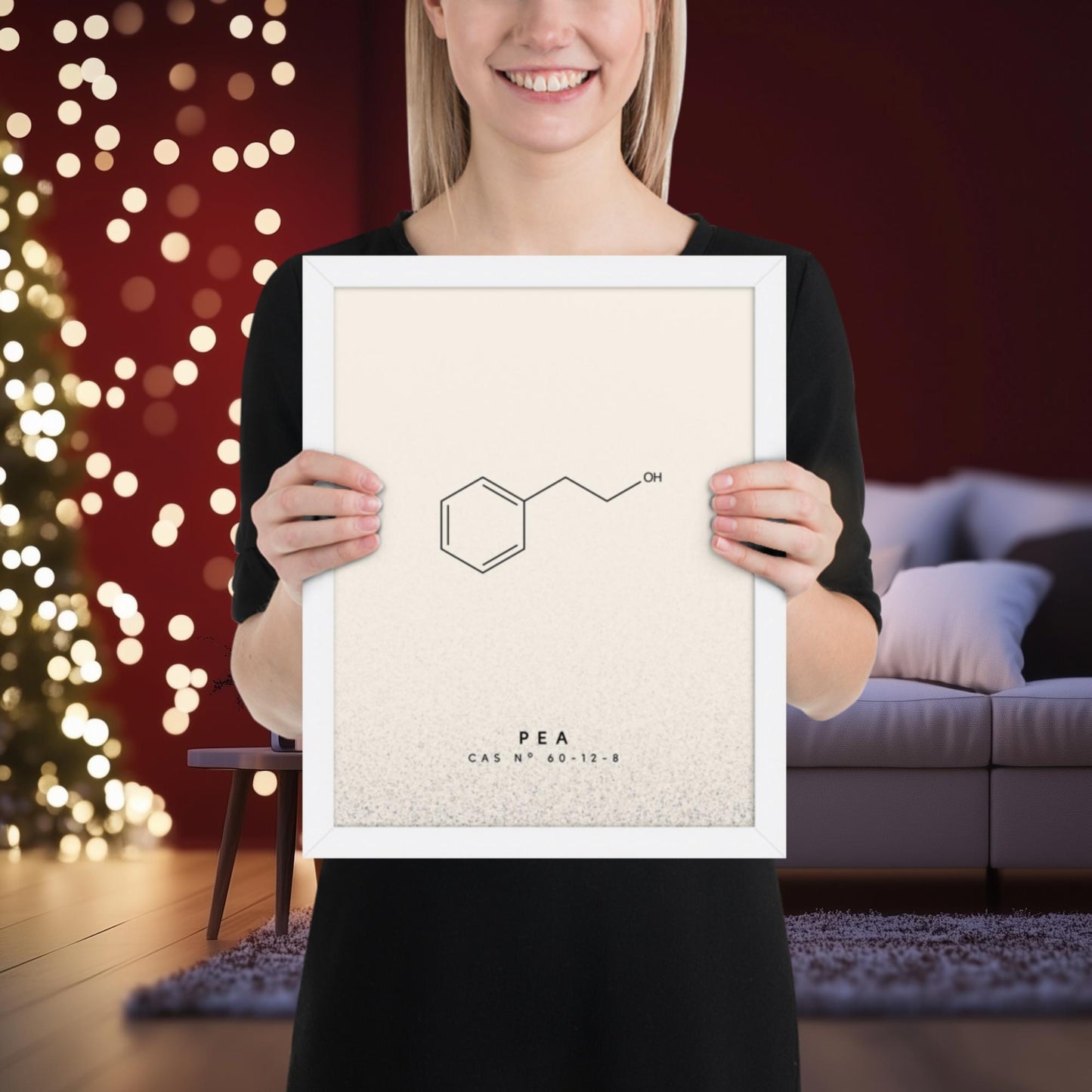 PEA (Phenylethyl Alcohol) Molecule Print