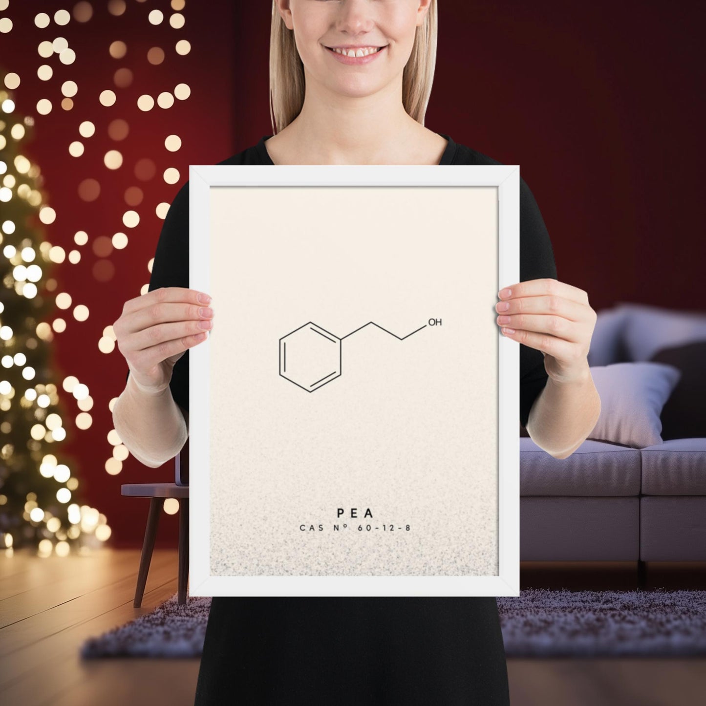 PEA (Phenylethyl Alcohol) Molecule Print