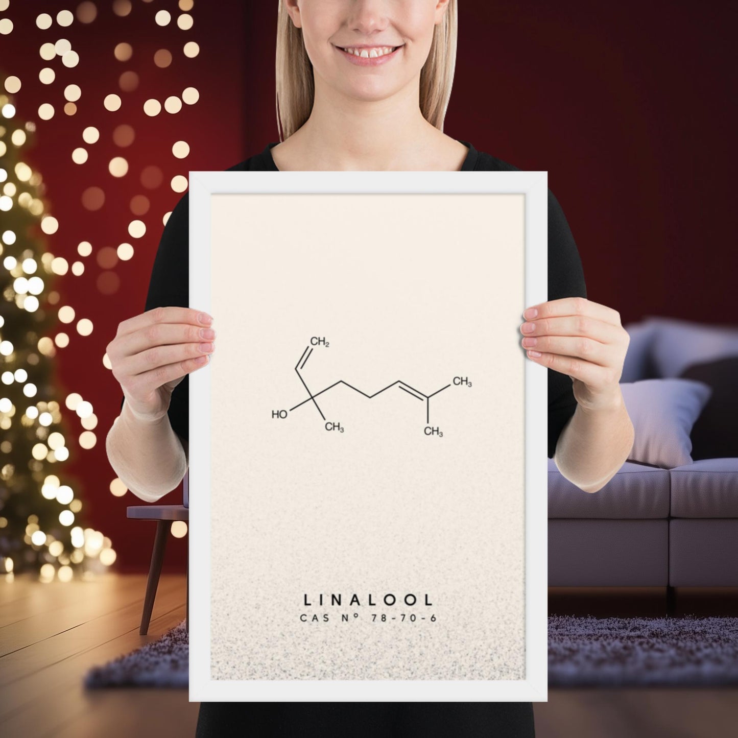 Linalool Molecule Print