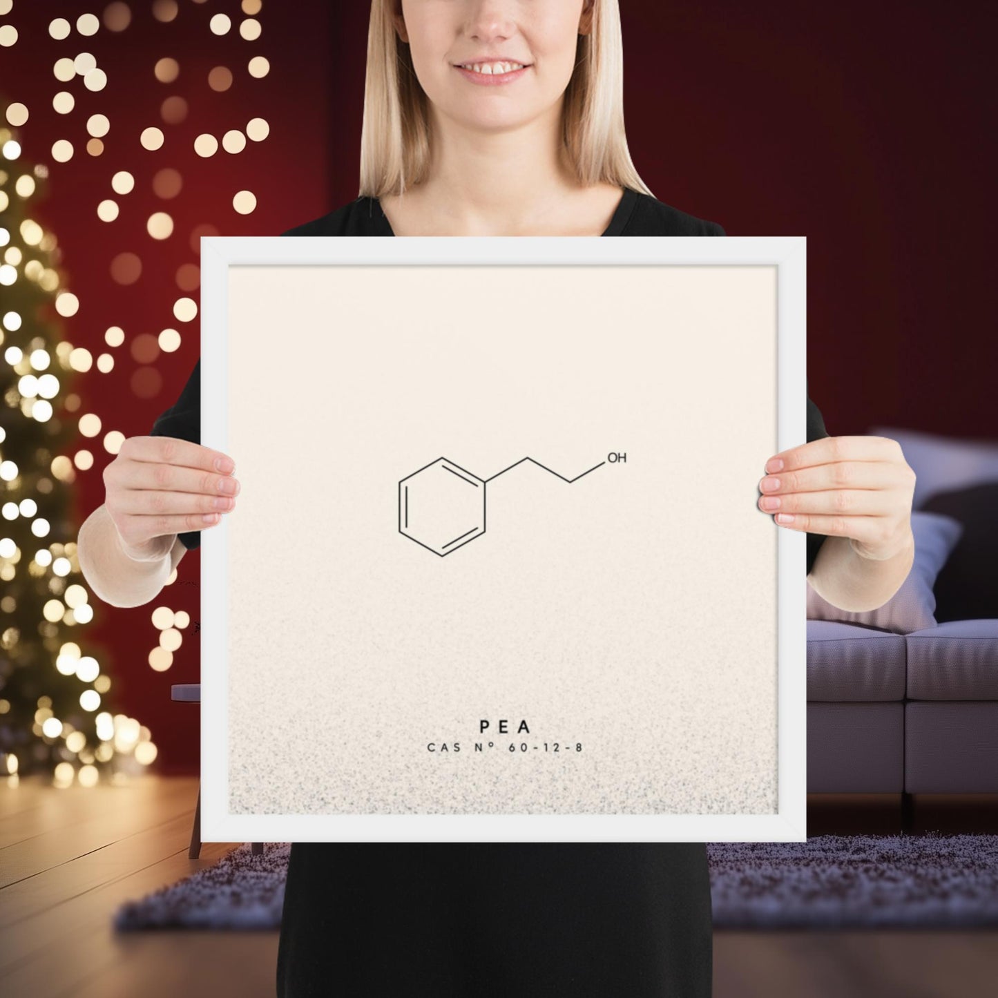 PEA (Phenylethyl Alcohol) Molecule Print