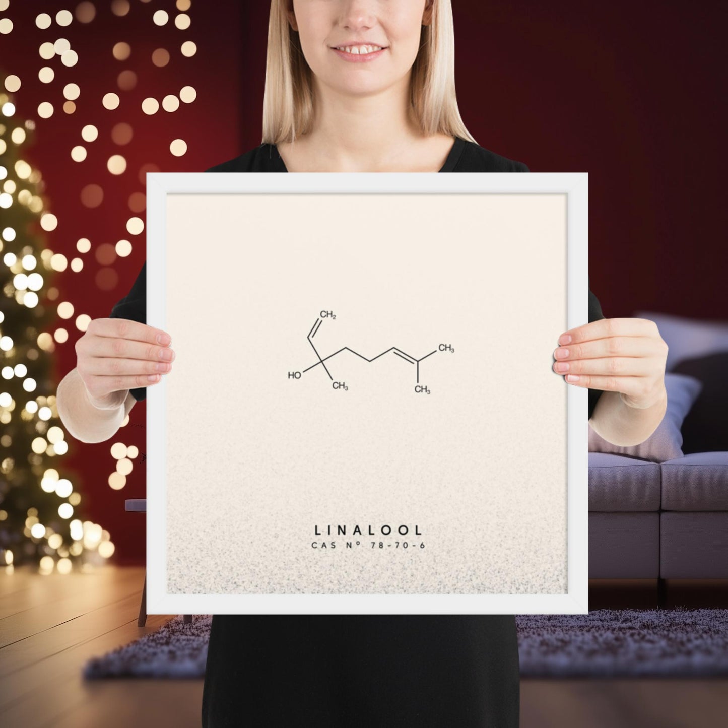 Linalool Molecule Print