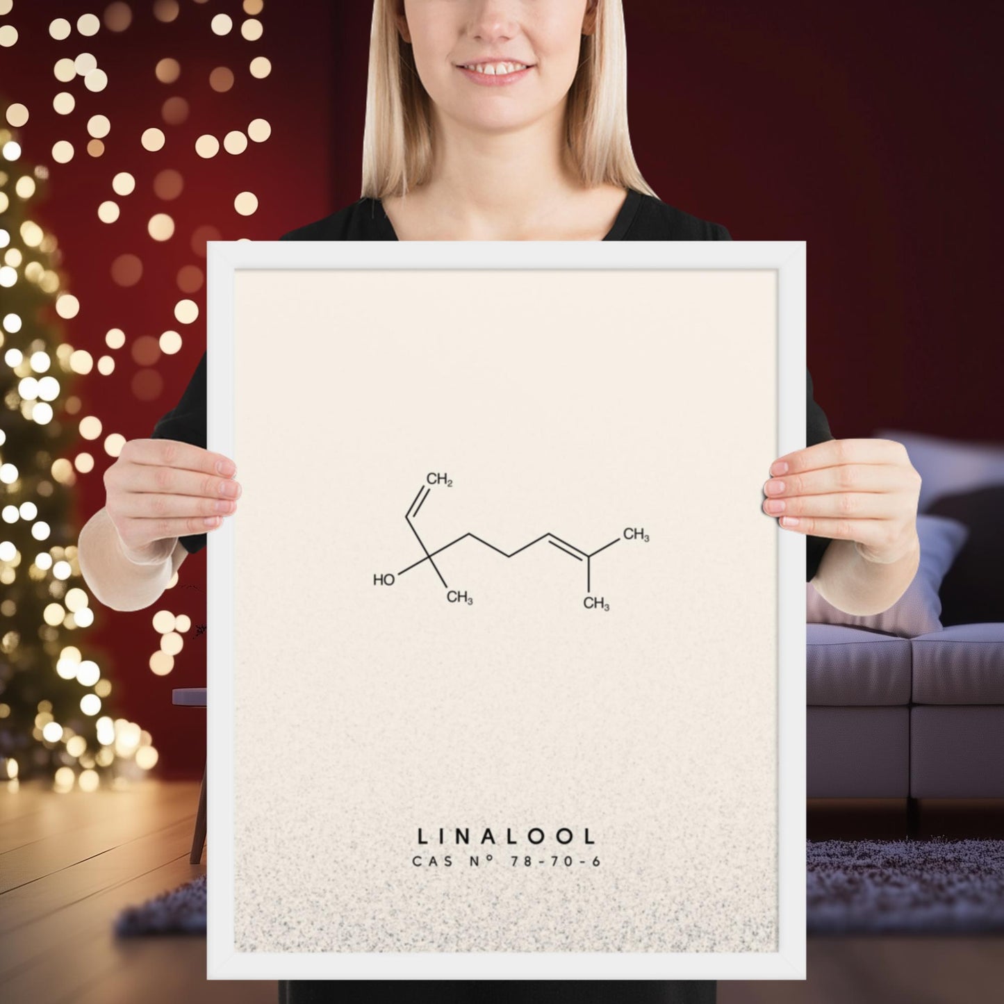 Linalool Molecule Print