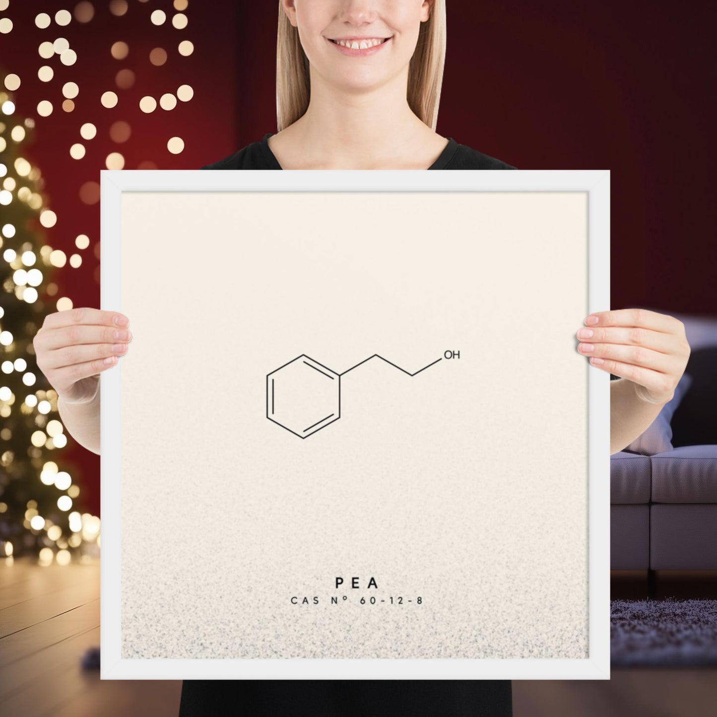 PEA (Phenylethyl Alcohol) Molecule Print