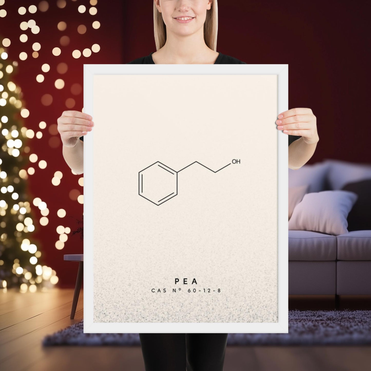 PEA (Phenylethyl Alcohol) Molecule Print