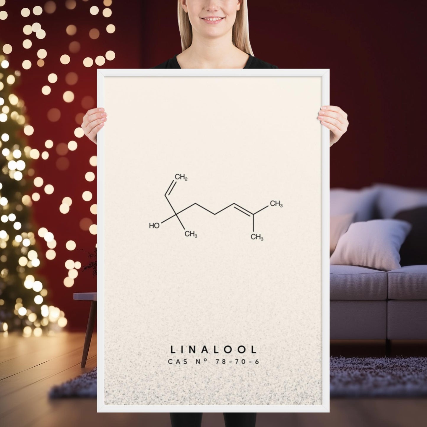 Linalool Molecule Print