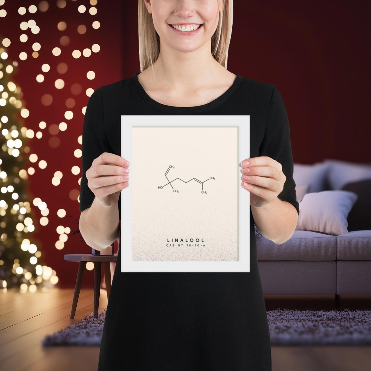 Linalool Molecule Print